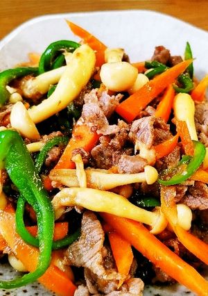 ステーキソースで肉野菜炒め♪-レシピのメイン写真