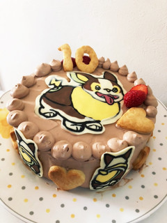 お誕生日ケーキ*ワンパチ(ポケモン)-レシピのメイン写真