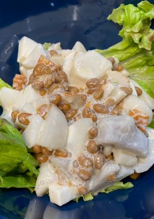 里芋と納豆のマヨサラダ♪【だし道楽】-レシピのメイン写真