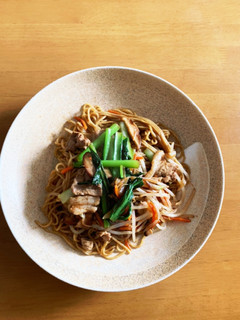 簡単江戸菜焼きそば-レシピのメイン写真