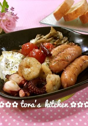 おうちde外食気分☘️お好みアヒージョ-レシピのメイン写真
