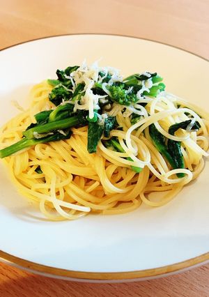 菜の花としらすのペペロンチーノ-レシピのメイン写真