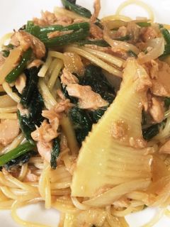 ツナたっぷり和風パスタwith タケノコ-レシピのメイン写真