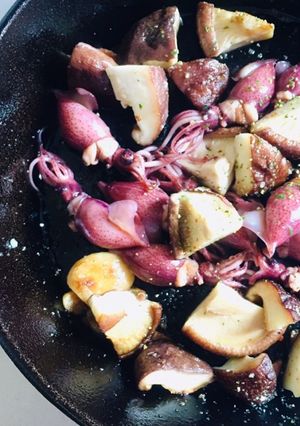 ホタルイカと椎茸のアヒージョもどき-レシピのメイン写真