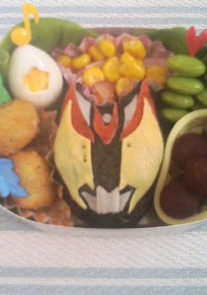 キャラ弁☆仮面ライダーキバおにぎり！-レシピのメイン写真
