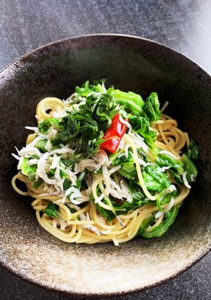 春キャベツとしらすのペペロンチーノ-レシピのメイン写真