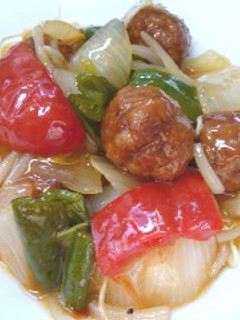 お惣菜肉だんごの酢豚風♪-レシピのメイン写真