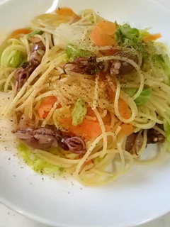 春野菜とホタルイカの和風パスタ-レシピのメイン写真