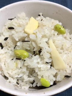 ひじきと枝豆の筍ご飯。-レシピのメイン写真