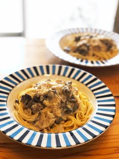 マッシュルームのクリームパスタ-レシピのメイン写真