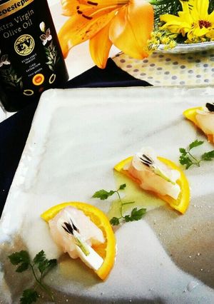 オレンジと魚の伊風前菜!インボルティーニ-レシピのメイン写真