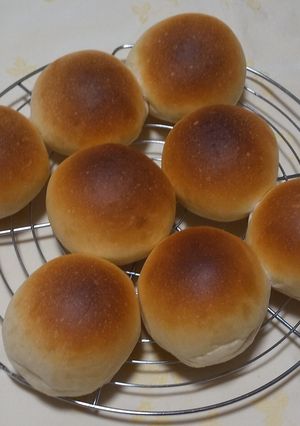 生食パン風の丸パン、メイプルシロップ入り-レシピのメイン写真