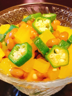 納豆嫌いでも食べられる納豆オクラたくあん-レシピのメイン写真