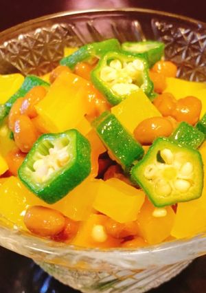 納豆嫌いでも食べられる納豆オクラたくあん-レシピのメイン写真