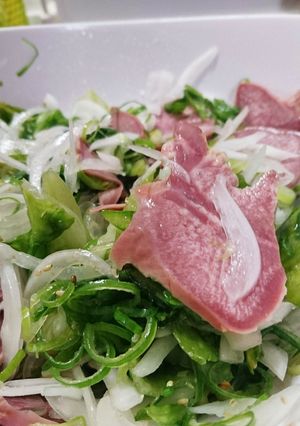 一人暮らしずぼらサラダverスモークタン-レシピのメイン写真