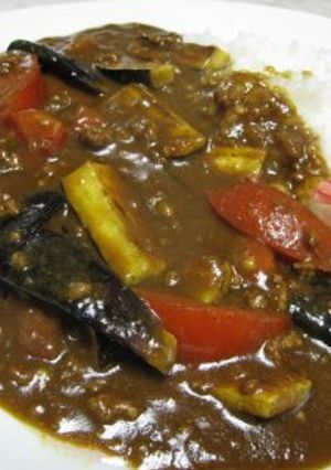 夏！トマトとナスとひき肉のカレー-レシピのメイン写真