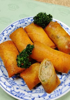 筍・海老・豚挽肉の春巻き-レシピのメイン写真