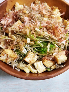 水菜と厚揚げのボリュームサラダ-レシピのメイン写真