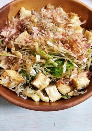 水菜と厚揚げのボリュームサラダ-レシピのメイン写真