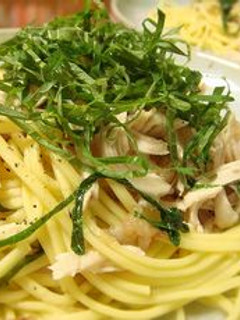 梅と茹で鶏のパスタ-レシピのメイン写真