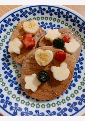 ココア　パンケーキ　オヤツ-レシピのメイン写真