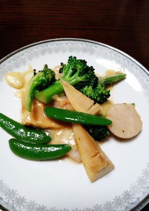 帆立と筍のバター醤油＋チーズ炒め-レシピのメイン写真