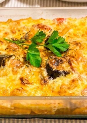 鶏むね肉とナストマじゃがチーズ焼き-レシピのメイン写真