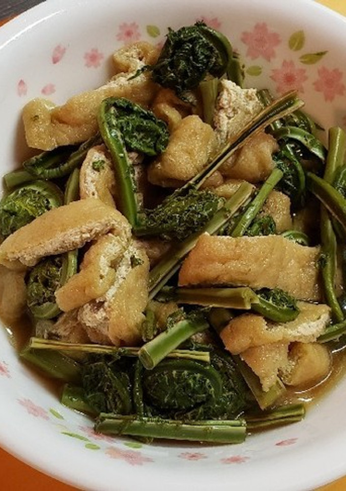 こごみとお揚げのサッと煮-レシピのメイン写真