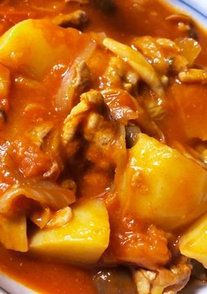 じゃがいも豚バラのトマト煮込み-レシピのメイン写真