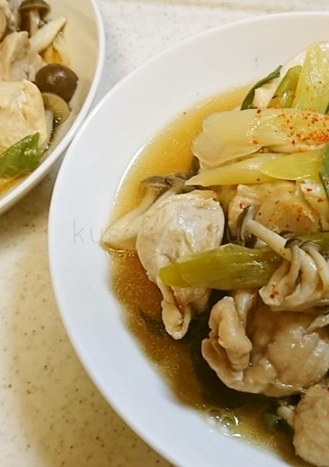 鶏むね肉とネギの炒め煮-レシピのメイン写真