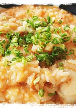 冷ご飯活用☆ベビーホタテと卵の中華雑炊-レシピのメイン写真
