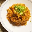 柿の種入り キムチ納豆炒飯