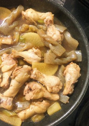手羽元とこんにゃく、大根の煮物-レシピのメイン写真