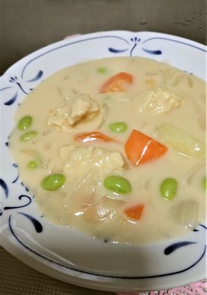 ★鶏団子のクリームシチュー 枝豆入り-レシピのメイン写真