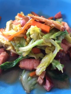 簡単!春キャベツのめんつゆバター炒め-レシピのメイン写真