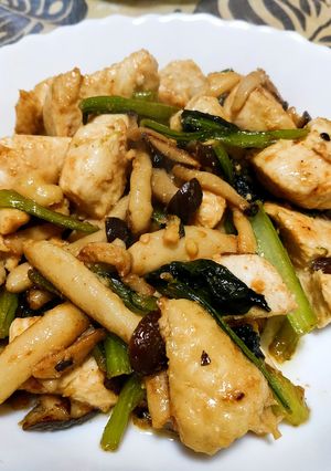 胸肉としめじのバター醤油炒め-レシピのメイン写真