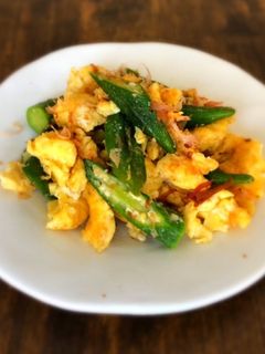 お弁当にも♪オクラと卵のおかか炒め-レシピのメイン写真