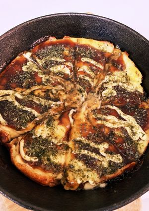 ながいもチーズ焼きお好み焼き風-レシピのメイン写真