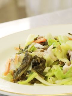 豚肉と川俣菜の野菜炒め-レシピのメイン写真