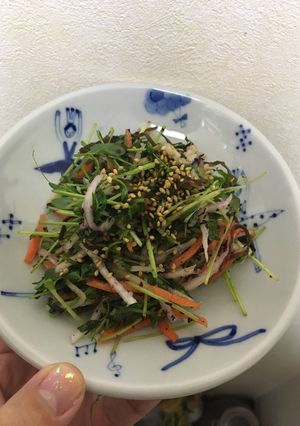 豆苗と野菜いっぱい簡単サラダ-レシピのメイン写真