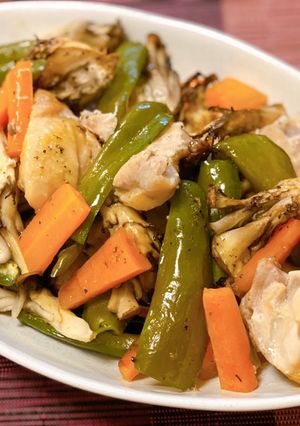 鶏もも肉と野菜のぎゅうぎゅう焼き-レシピのメイン写真