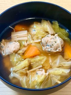 簡単ヘルシー鶏団子スープ、鍋-レシピのメイン写真
