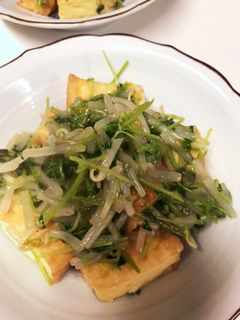 あつあげのもやし豆苗あんかけ。-レシピのメイン写真