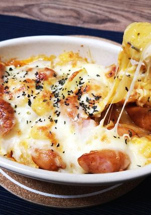ニョッキウインナーのケチャ味噌チーズ焼き-レシピのメイン写真