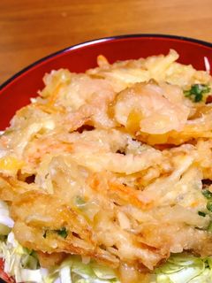 めんつゆで簡単パパっと!かき揚げ丼-レシピのメイン写真