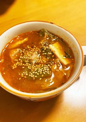 サバ缶とキムチのスープ-レシピのメイン写真