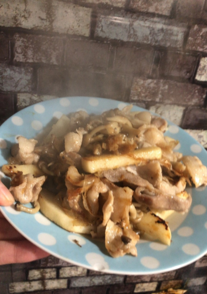 長芋と豚肉の和風炒め-レシピのメイン写真