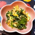 わさび菜とツナの卵とじ