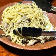 鶏肉としめじのバジルパスタ-レシピのメイン写真