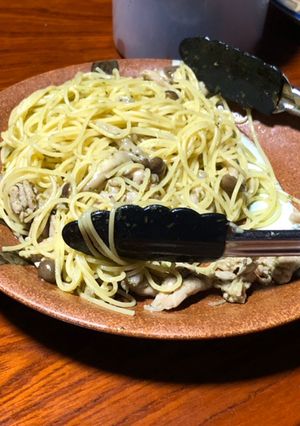 鶏肉としめじのバジルパスタ-レシピのメイン写真